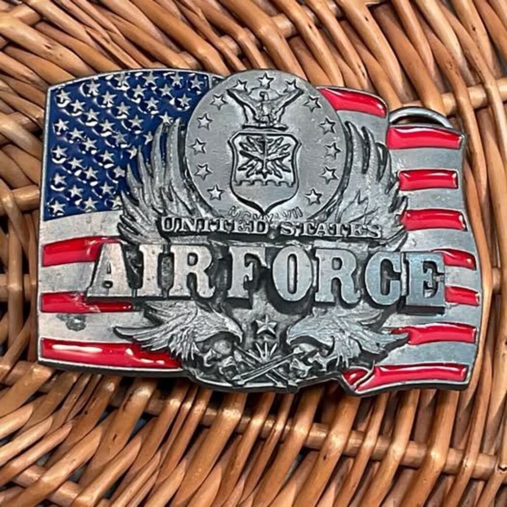 UNITED STATES AIR FORCE 1991 Belt Buckle Siskiyou USA VTG